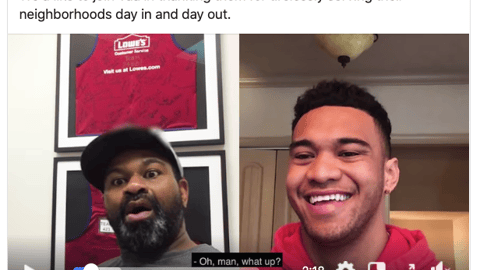 Lowe's Employee Appreciation with NFL Facebook Update